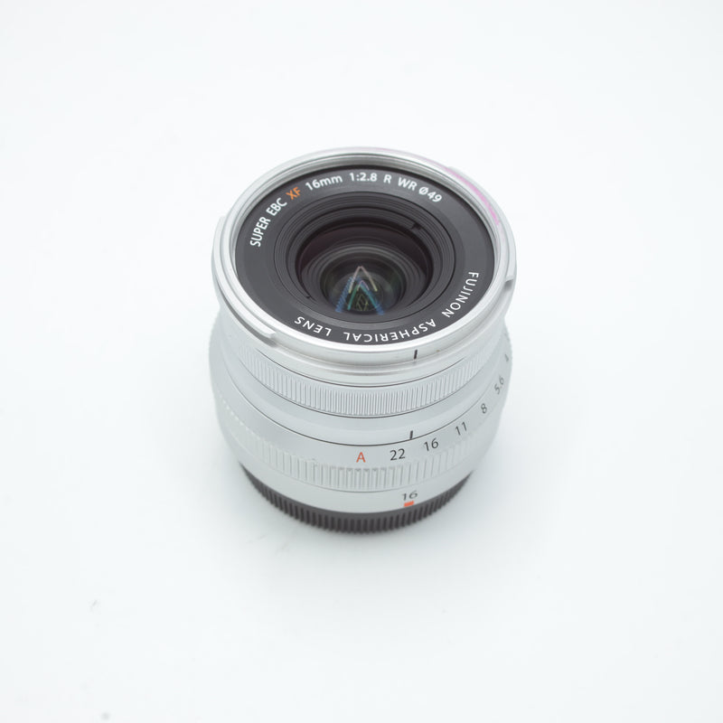 FUJIFILM XF 16mm f/2.8 R WR Lens (Silver) *USED*