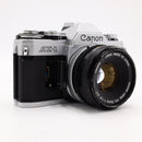 Canon AE-1 35mm SLR Film Camera w/ 50mm Lens (Silver) *USED*