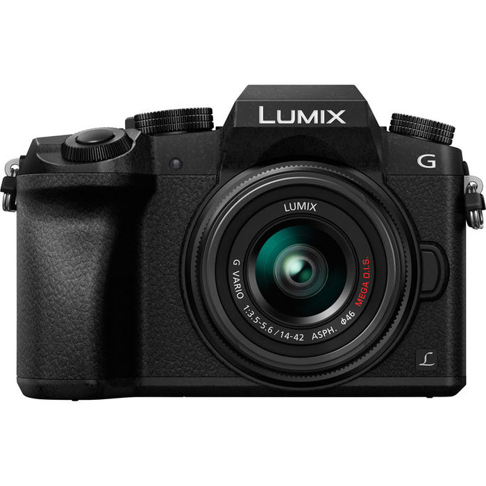 Panasonic Lumix G7 Mirrorless Camera with 14-42mm and 45-150mm Lenses