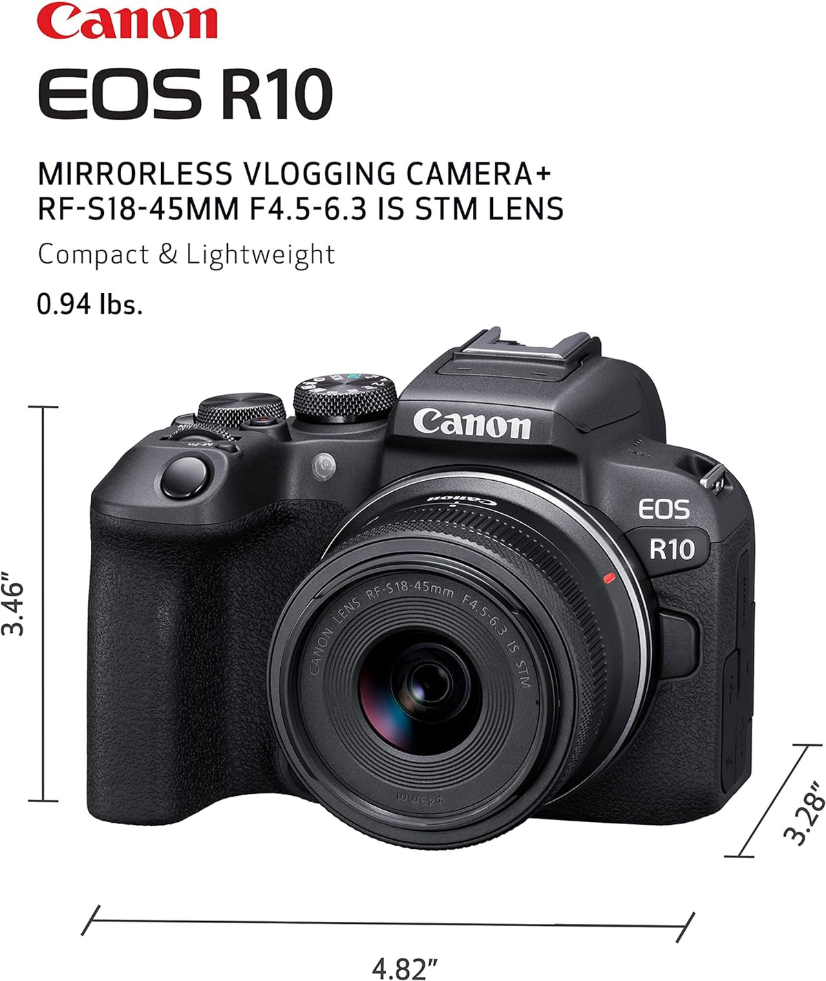 Canon EOS R10 Mirrorless Camera with 18-45mm Lens *OPENBOX*