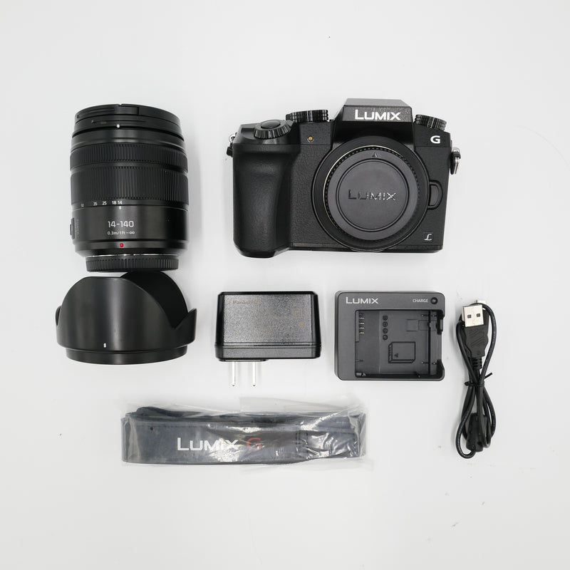 Panasonic Lumix G7 Mirrorless Camera with 14-140mm Lens (Black) *OPEN