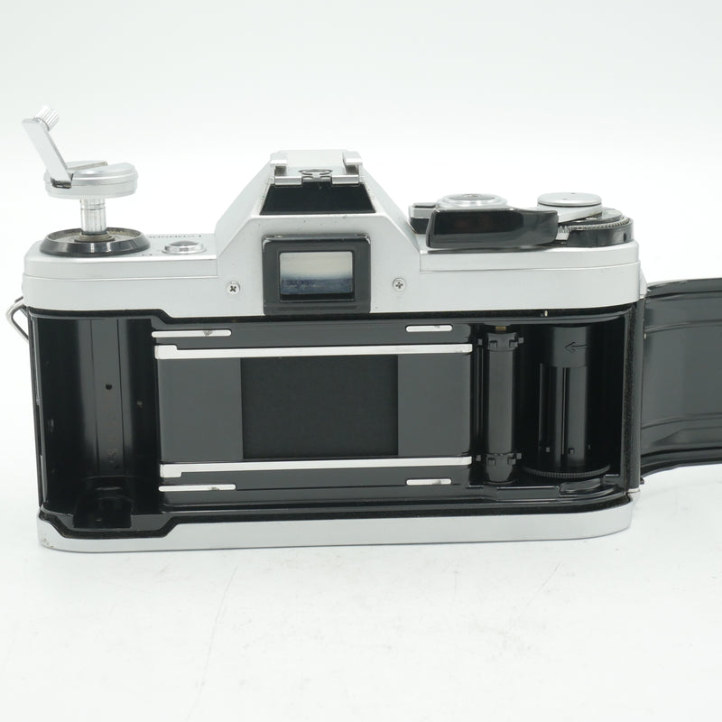 Canon AE-1 Program 35mm Camera Body, Chrome with 50mm F1/1.8 Lens*USED*