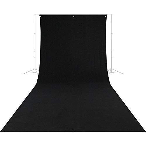 Westcott Wrinkle-Resistant Polyester Backdrop (Rich Black, 9 x 20')