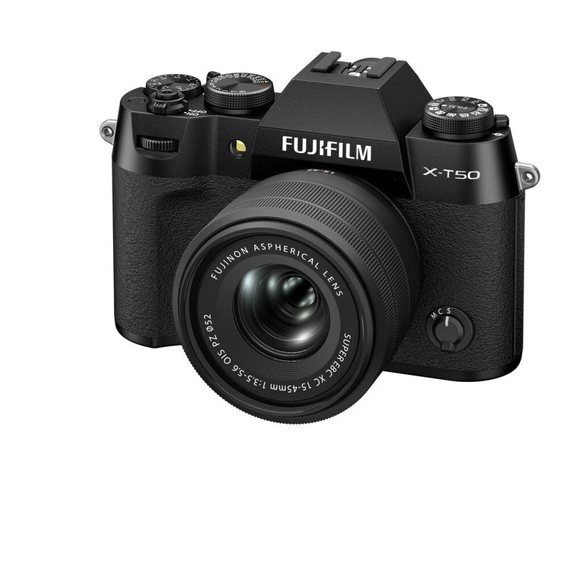 FUJIFILM X-T50 Mirrorless Camera with 15-45mm f/3.5-5.6 Lens (Black)