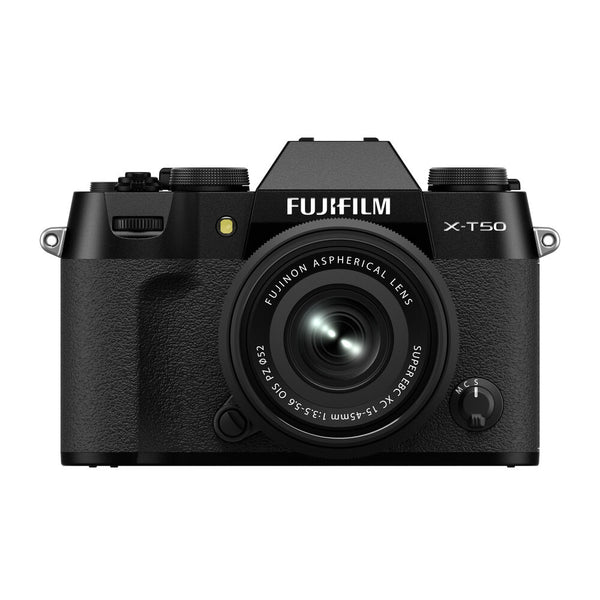 FUJIFILM X-T50 Mirrorless Camera with 15-45mm f/3.5-5.6 Lens (Black)