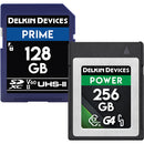 Delkin 256GB POWER CFexpress Type B w/ 128GB PRIME UHS-II SDXC Card Combo