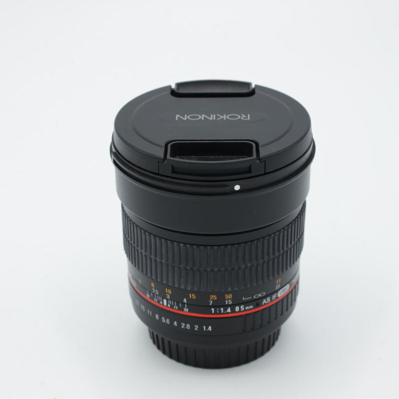 Rokinon 85mm f/1.4 AS IF UMC Lens for Canon EF *USED*