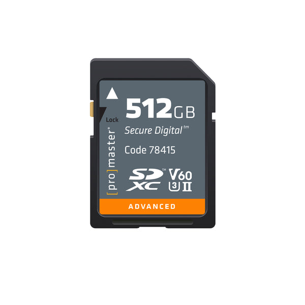 Promaster SDXC 512GB Advanced UHS-II V60 Memory Card