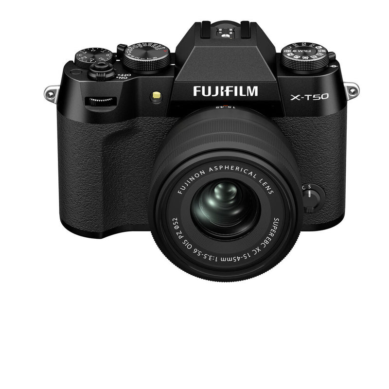 FUJIFILM X-T50 Mirrorless Camera with 15-45mm f/3.5-5.6 Lens (Black)