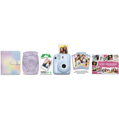 FUJIFILM INSTAX MINI 12 Instant Film Holiday Camera Bundle (Pastel Blue)