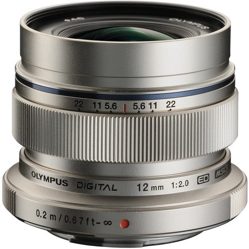 Olympus M.Zuiko ED 12mm f/2.0 Lens - Silver