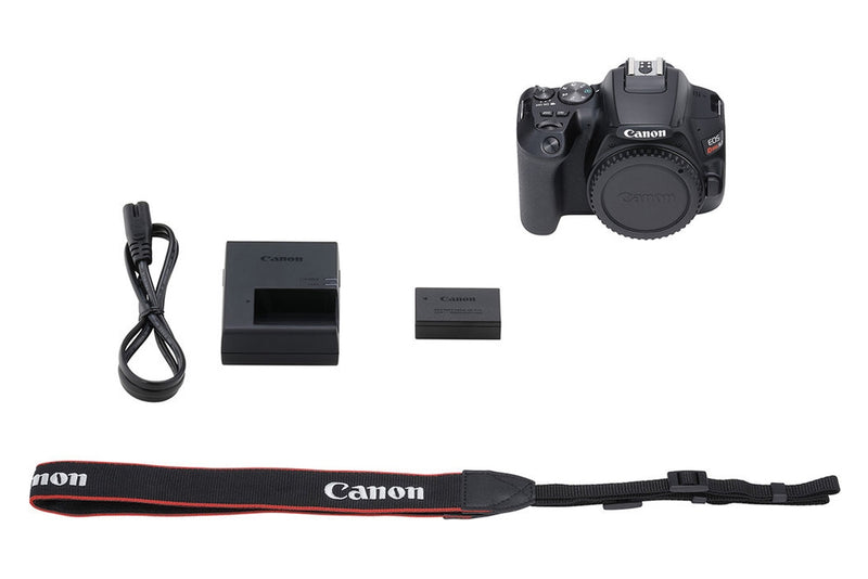  Canon EOS 250D (Rebel SL3) DSLR Camera w/ 18-55mm is STM Lens  (International Version) No Warranty (White) : Electronics