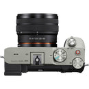 Buy Sony Alpha a7C Mirrorless Digital Camera with 28-60mm Lens Silver top