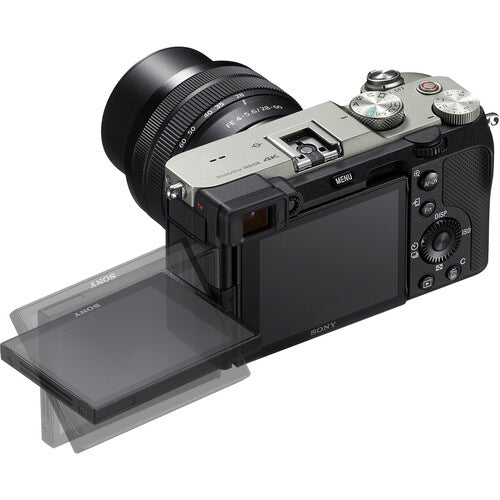 Buy Sony Alpha a7C Mirrorless Digital Camera with 28-60mm Lens Silver top