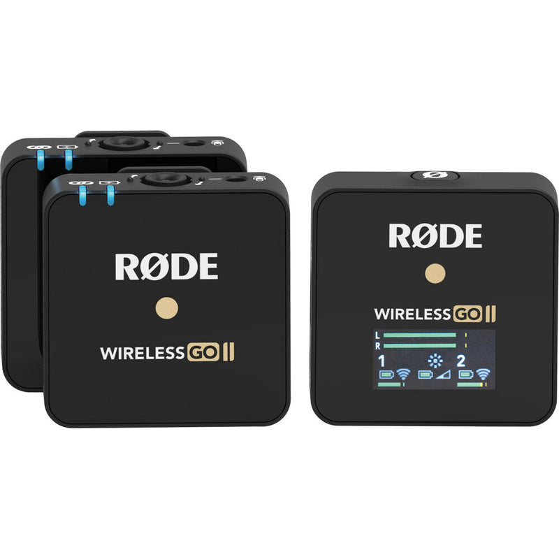 Rode Wireless GO II 2-Person Compact Digital Wireless Microphone System-Recorder (2.4 GHz, Black)