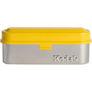 Kodak Steel 135 Film Case (Yellow Lid-Silver Body)