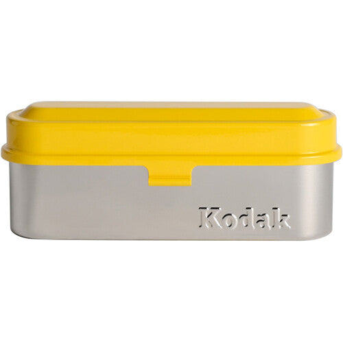 Kodak Steel 135 Film Case (Yellow Lid-Silver Body)