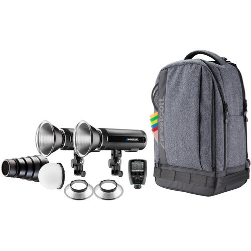 Westcott FJ200 Strobe 2-Light Backpack Kit with FJ-X2m Wireless Trigger and Accessories