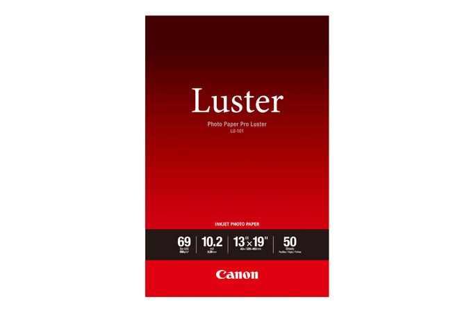 Canon Photo Paper Pro-Luster (LU-101) 13”x19” 50 Sheets