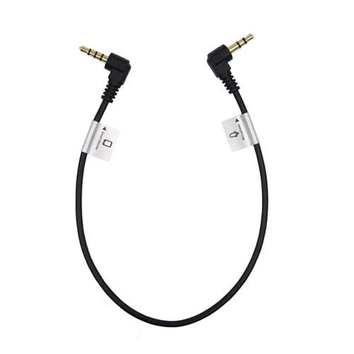 ProMaster Audio Cable 3.5mm TRRS - TRS Right Angle - 1'