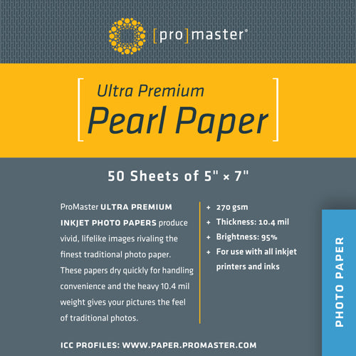 Ultra Premium Pearl Paper - 5" x 7" - 50 Sheets