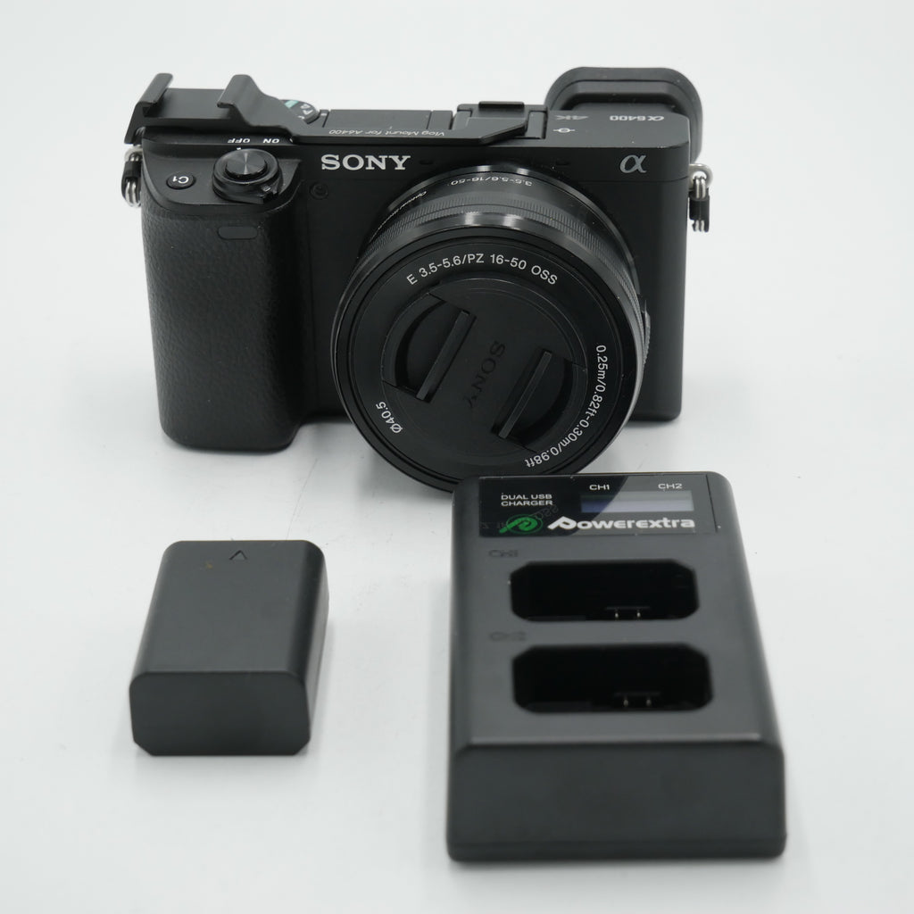  Sony a6400 Mirrorless Camera (Silver) w/E PZ 16-50mm