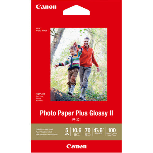 Canon Photo Paper Plus Glossy II - PP-301 - 4x6 (100 Sheets)