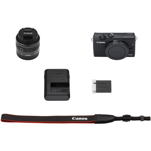 Canon EOS M200 Mirrorless Camera with 15-45mm Lens - Black