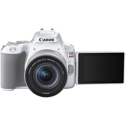Buy Canon EOS Rebel SL3 DSLR Camera with 18-55mm Lens White front