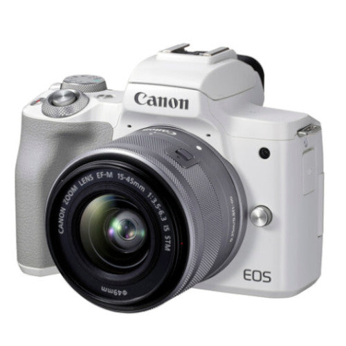 Buy Canon EOS M50 Mark II with 15-45mm Lens White front
