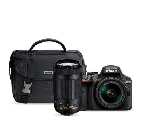 Nikon D3400 (Black) 2 lens kit - AF-P 18-55 VR & AF-P 70-300 Camera Ki