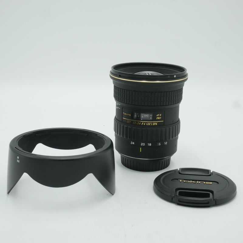 Tokina AF 12-24mm f4 AT-X Pro DX Lens for canon- *USED*