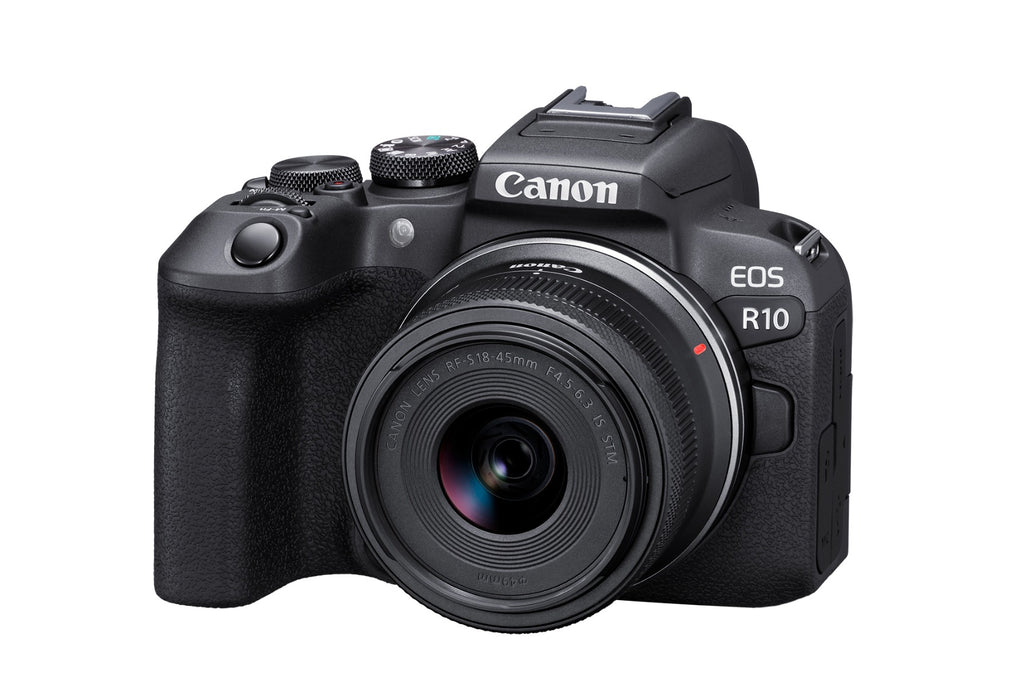 Canon EOS R10 Compact System Camera with RF-S 18-45mm Zoom Lens, 4K Ultra  HD