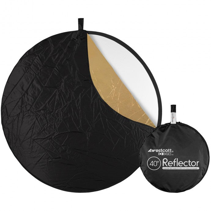 Westcott Collapsible 5-In-1 Reflector With Gold Surface (2-Pack, 40'')