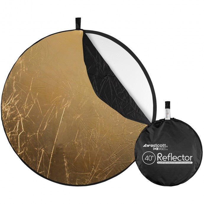 Westcott Collapsible 5-In-1 Reflector With Gold Surface (2-Pack, 40'')