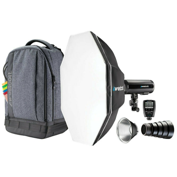 Westcott FJ200 Strobe 1-Light Backpack Kit with FJ-X2m Wireless Trigger and Rapid Box Switch Octa-S