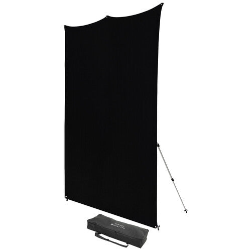 Westcott X-Drop Fabric Backdrop Kit (Rich Black, 8 x 8')