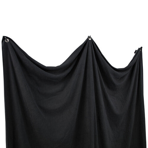 Westcott X-Drop Fabric Backdrop Sweep Kit (Rich Black, 8 x 13')