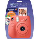 FUJIFILM Instax Mini 7+ Instant Film Camera - Coral