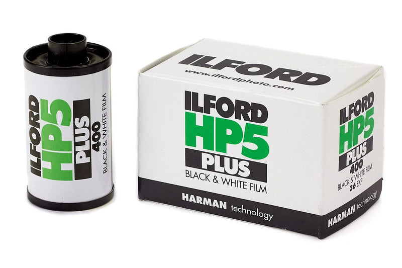 Ilford HP5 Plus 400 Film, 35mm 36 Exposures (5 Pack) with 32GB USB Flash Drive