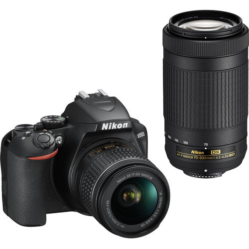 Buy Nikon D3500 DSLR Camera with 18-55mm and 70-300mm Lenses front