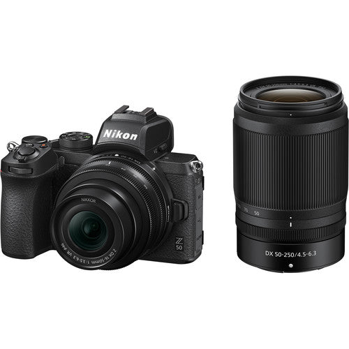 Buy Nikon Z 50 DX-format Mirrorless Camera Body w/ NIKKOR Z DX 16-50mm f/3.5-6.3 VR & NIKKOR Z DX 50-250 front