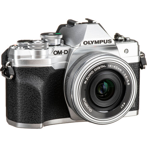Olympus OM-D E-M10 Mark IV Mirrorless Camera, Black with 14-42mm II R Lens  V207130BU000 L1