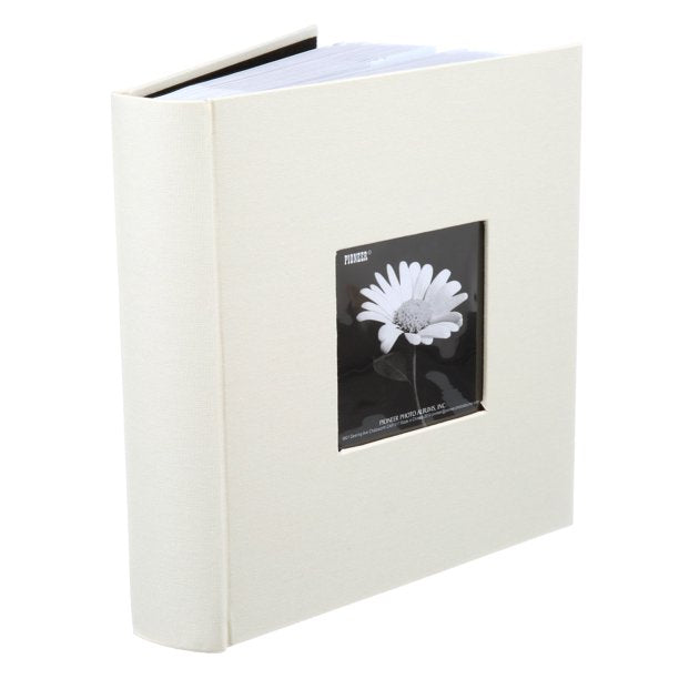 Buy Pioneer Photo Albums Fabric Frame 200 Pocket 4x6 Photo Album - Ivory White