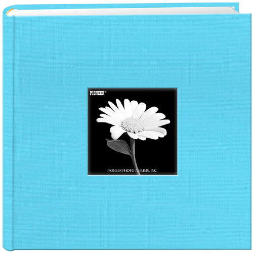 Buy Pioneer Photo Albums 4″X6″ 200 Photos Trend Fabric Frame Bi-Directional Album - Turquoise Blue