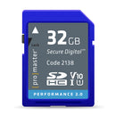 ProMaster 32GB SDHC Performance 2.0 Memory Card