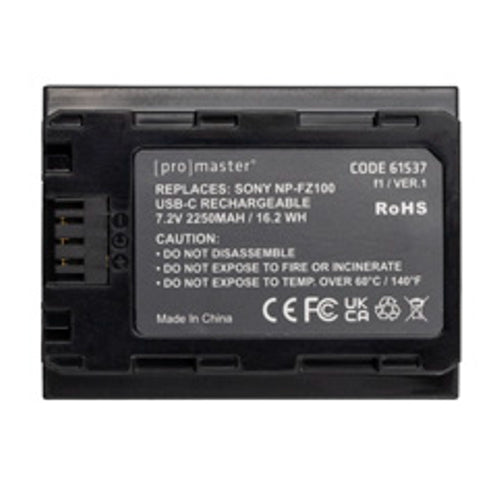 ProMaster LI-ION Battery For Sony NP-FZ100 With USB-C Charging