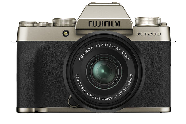 FUJIFILM X-T200 Mirrorless Digital Camera with XC15-45mm lens Kit ,Gold