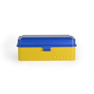 Kodak Steel 120-135 Film Case (Blue Lid-Yellow Body)