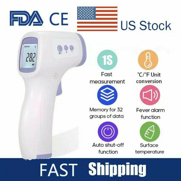 Infrared Thermometer Digital LED Forehead No-Touch Body Adult Temperature